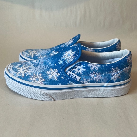 Vans Other - Vans Classic Slip-On V Kids 'Snowflakes - Winter Wonderland Blue' Shoes 1.5